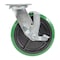 Vestil Polyurethane Swivel With Brake Caster 8 In. Diameter x 2 In. Width 1000 lb Green/Black CST-F34-8X2DT-SWB - alternate 2